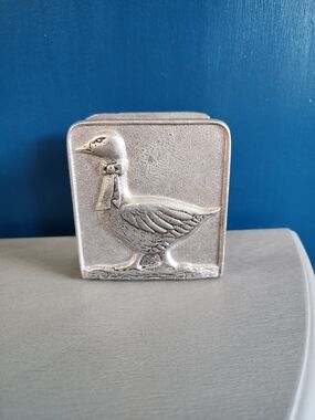 Pewter Decorative Goose Napkin Holder
